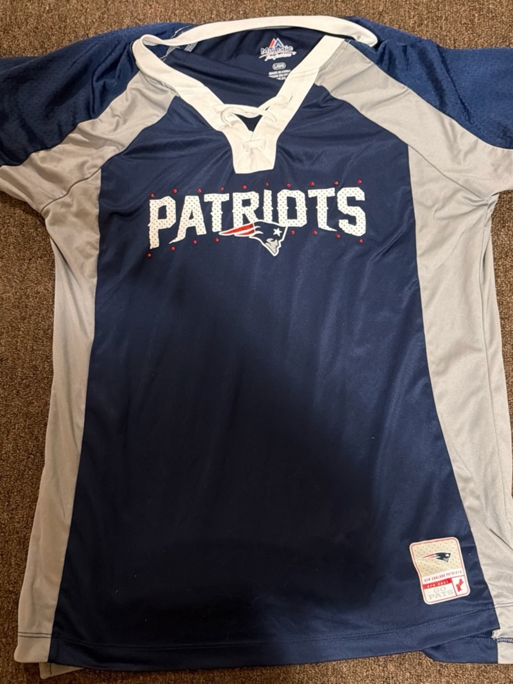 Patriots Kids Navy & Gray Team Jersey